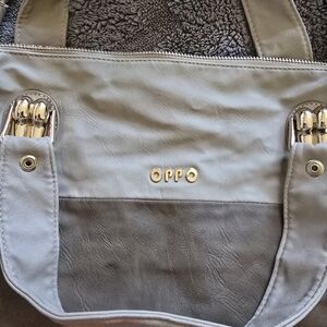 Oppo Two-Tone Gray Tote Bag